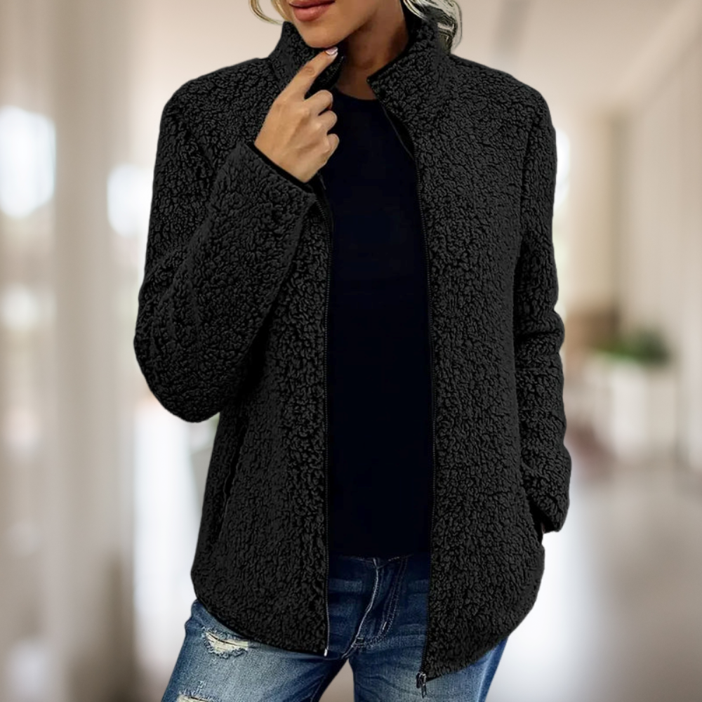 Damen Fleecejacke mit Reißverschluss – Warm, Bequem & Vielseitig
