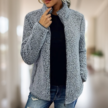 Damen Fleecejacke mit Reißverschluss – Warm, Bequem & Vielseitig