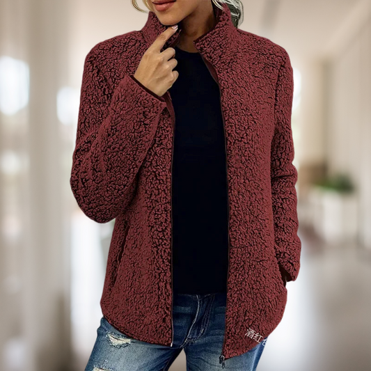 Damen Fleecejacke mit Reißverschluss – Warm, Bequem & Vielseitig