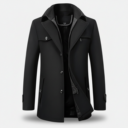 Herren Wool Blend Trench Coat | Elegante Wärme & Moderner Schnitt