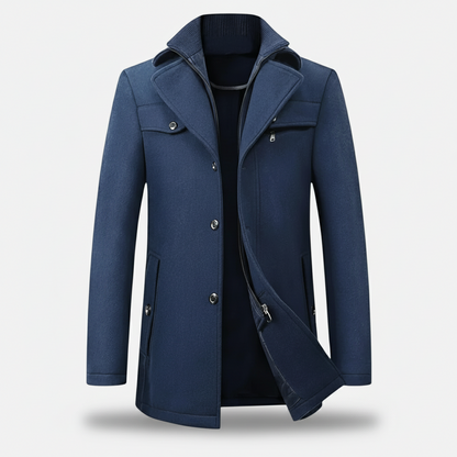Herren Wool Blend Trench Coat | Elegante Wärme & Moderner Schnitt