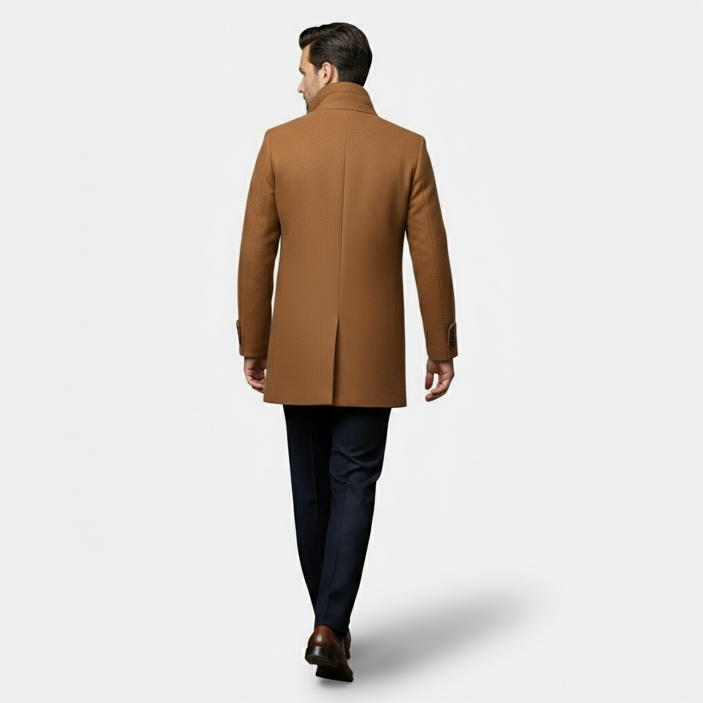 Herren Wool Blend Trench Coat | Elegante Wärme & Moderner Schnitt