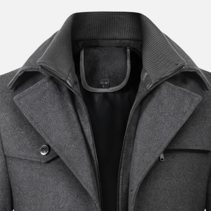 Herren Wool Blend Trench Coat | Elegante Wärme & Moderner Schnitt