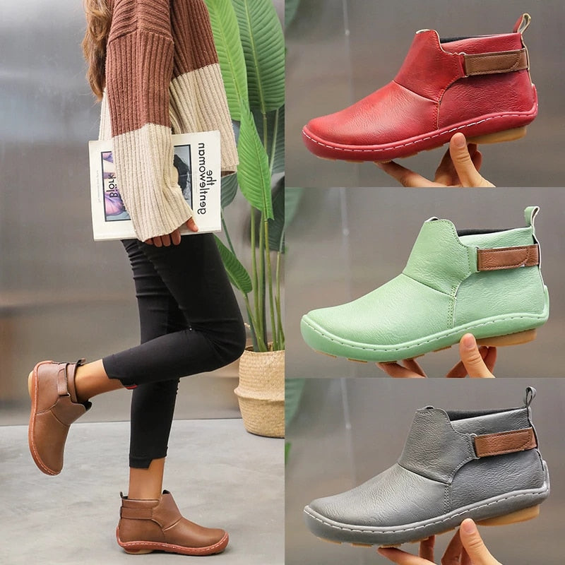 Ingrid | Lässige Ankle Zip Stiefel