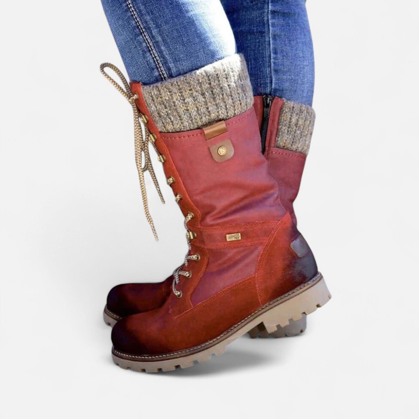 Damen Schnürstiefel mit Warmem Innenabschluss – Robust, rutschfest & stilvoll für kalte Tage
