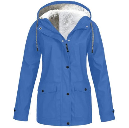 Outdoor-Jacke mit Kapuze | Wasserdicht, Winddicht & Fleece gefüttert