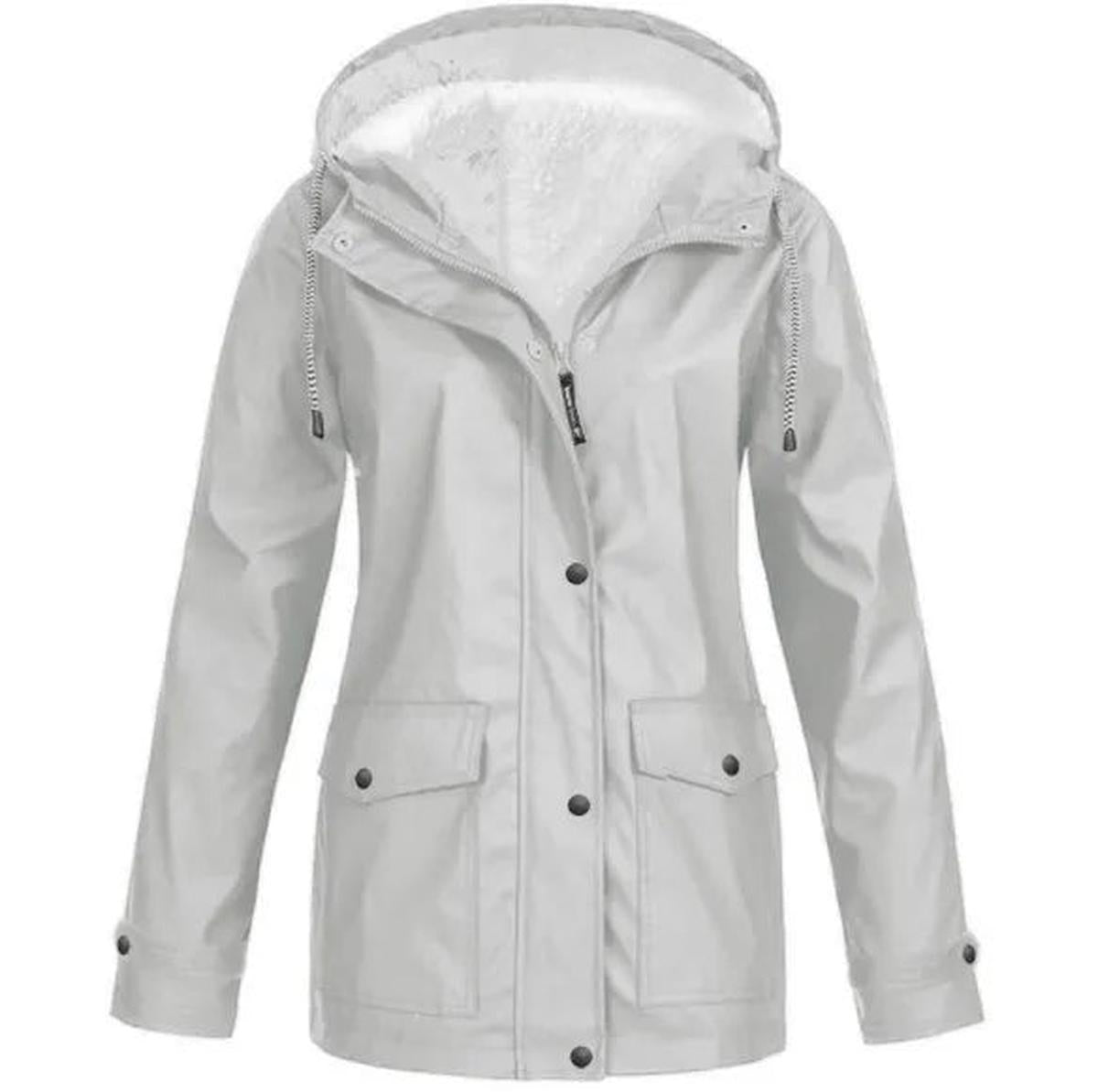 Outdoor-Jacke mit Kapuze | Wasserdicht, Winddicht & Fleece gefüttert