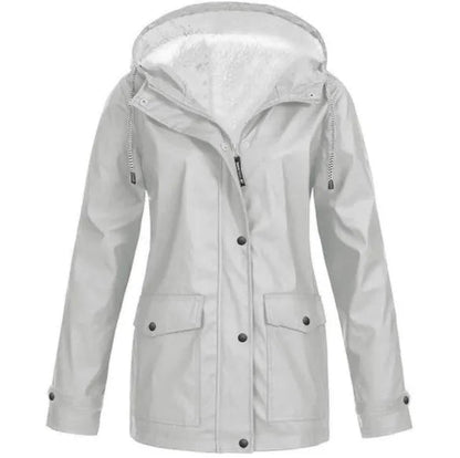 Outdoor-Jacke mit Kapuze | Wasserdicht, Winddicht & Fleece gefüttert
