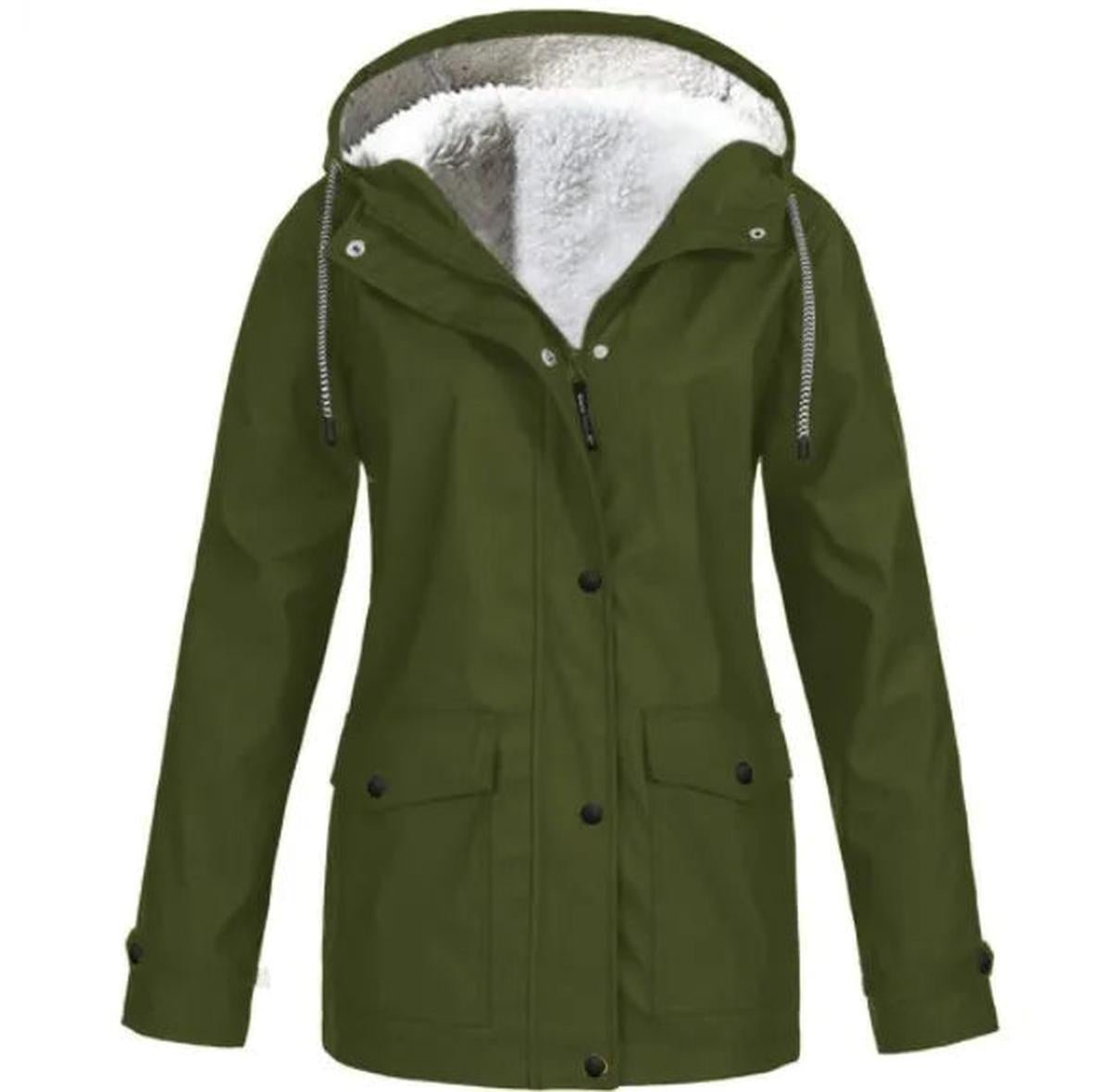 Outdoor-Jacke mit Kapuze | Wasserdicht, Winddicht & Fleece gefüttert