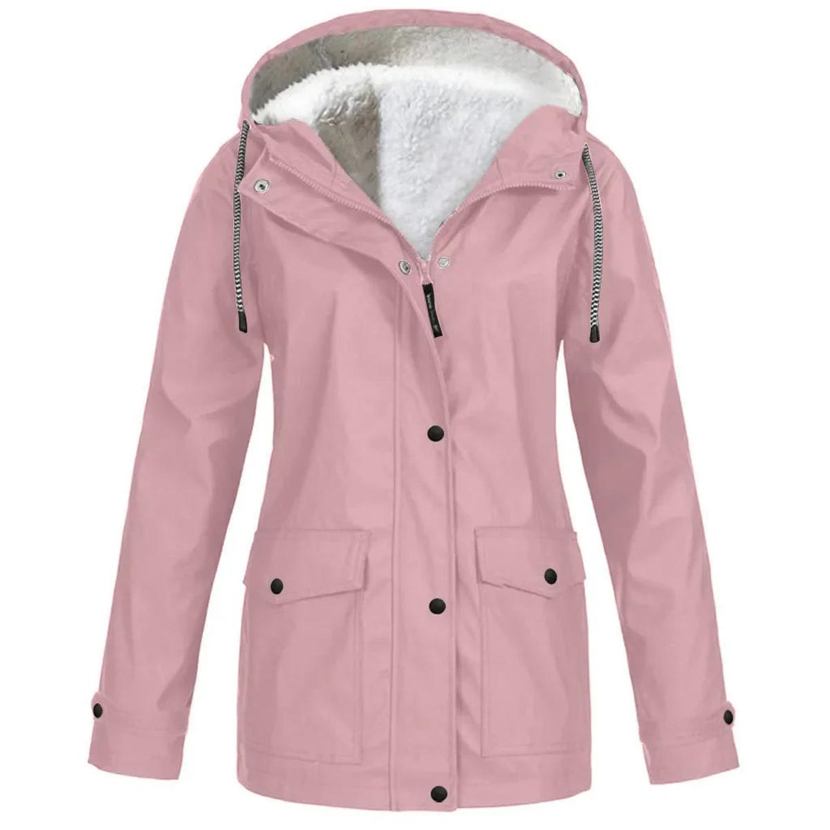 Outdoor-Jacke mit Kapuze | Wasserdicht, Winddicht & Fleece gefüttert