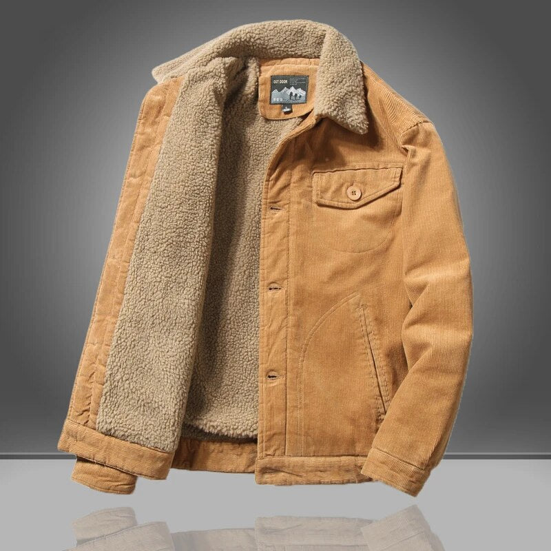 Lucas | Herren Winterjacke mit Knöpfen & Warmem Fleecefutter, Stilvolles Vintage Design