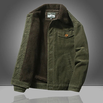 Lucas | Herren Winterjacke mit Knöpfen & Warmem Fleecefutter, Stilvolles Vintage Design
