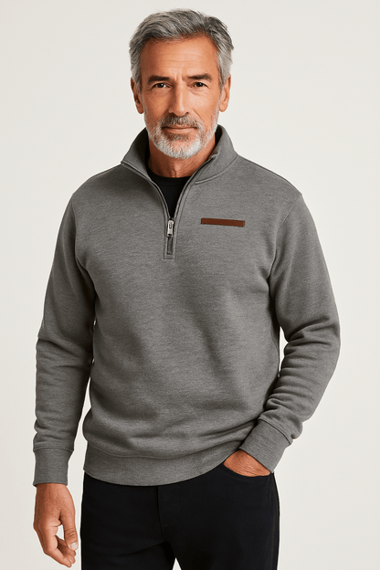 Sportlicher Herrenpullover mit Halbgolf & Reißverschluss | Komfortabel & Stylisch