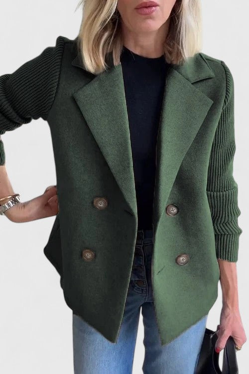 Damen Blazer mit Strickärmeln | Eleganter Mix aus Chic & Komfort