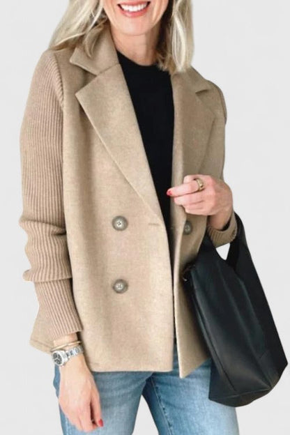 Damen Blazer mit Strickärmeln | Eleganter Mix aus Chic & Komfort