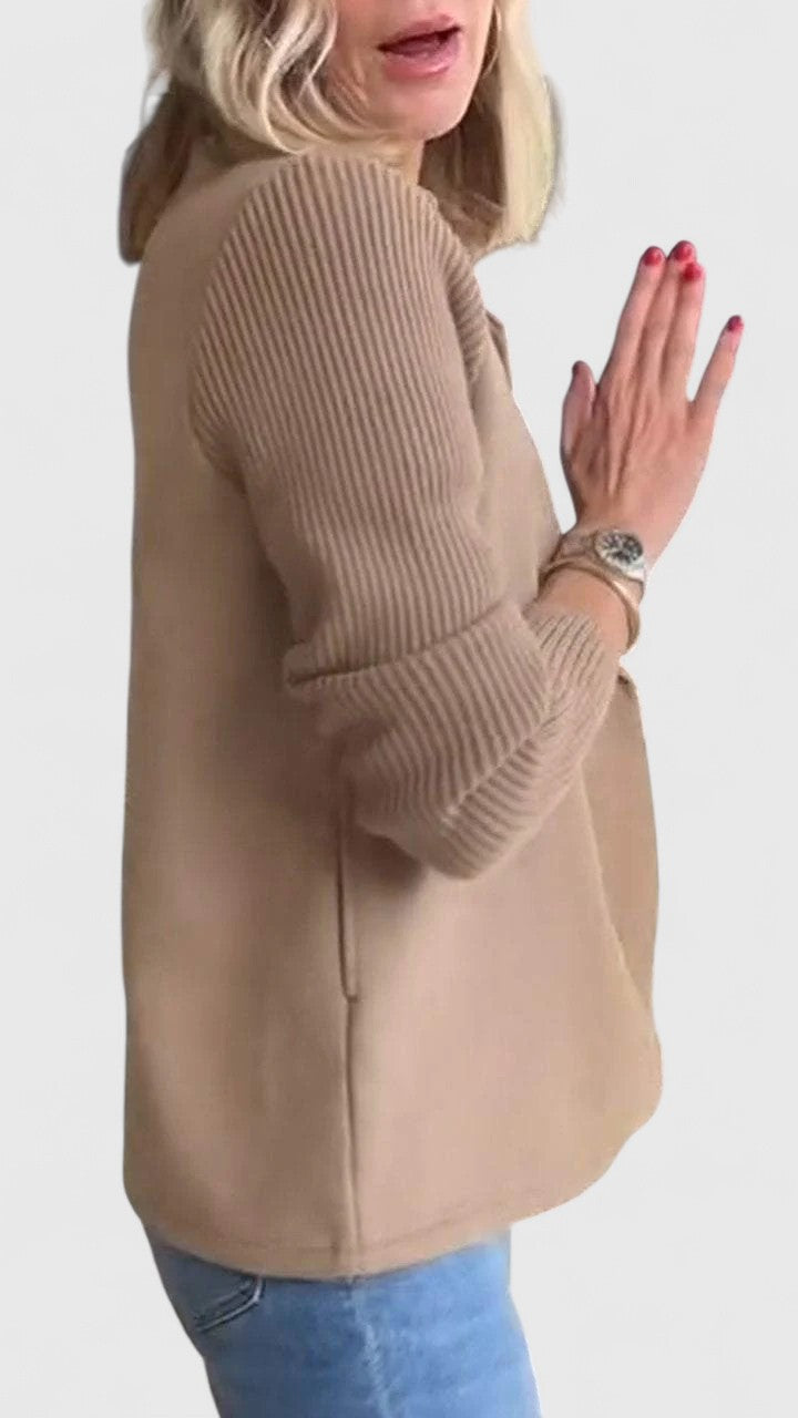 Damen Blazer mit Strickärmeln | Eleganter Mix aus Chic & Komfort