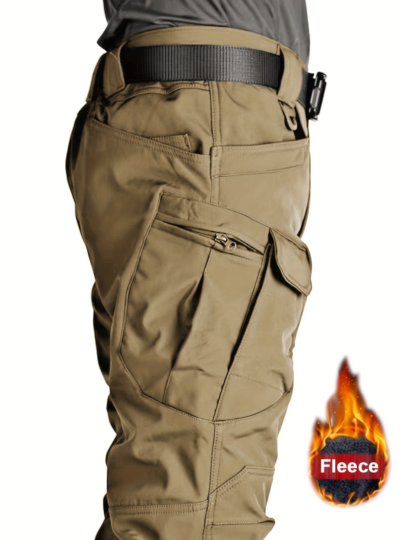 Janik | Herren Thermo-Cargohose mit Fleecefutter und Mehreren Taschen