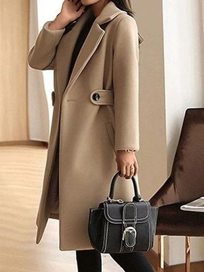 Klassischer Damen Wollmantel | Elegante Wärme für Herbst & Winter