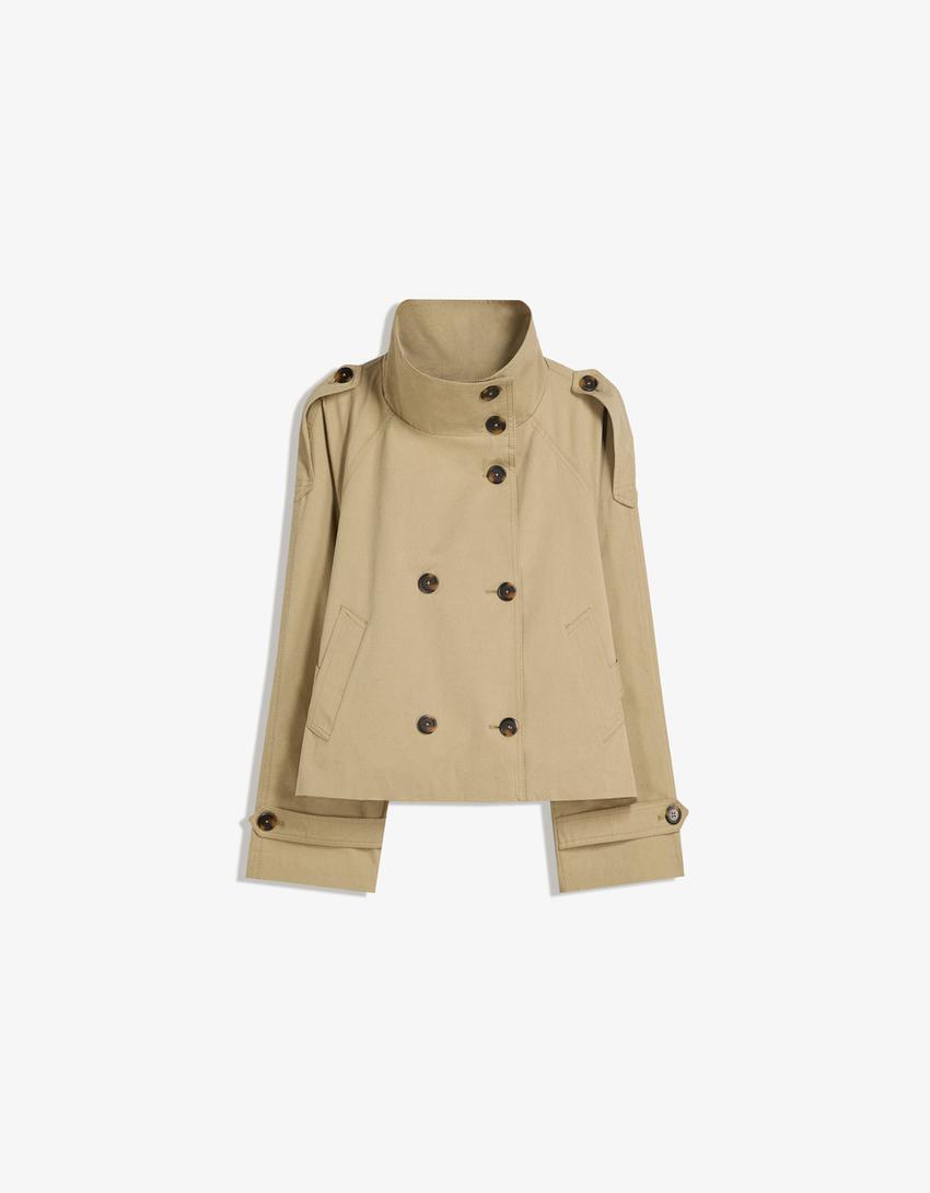 Kurztrenchcoat Damen mit Taillengürtel | Eleganter Übergangsstyle für City & Office