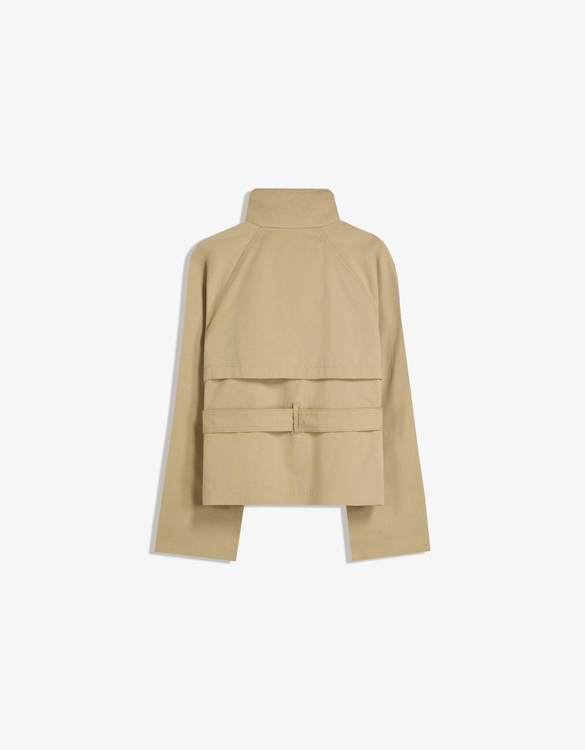 Kurztrenchcoat Damen mit Taillengürtel | Eleganter Übergangsstyle für City & Office