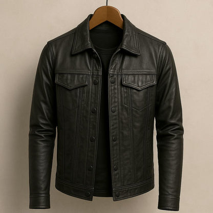 Herren Kunstlederjacke | Klassischer Stil mit maskulinem Charme