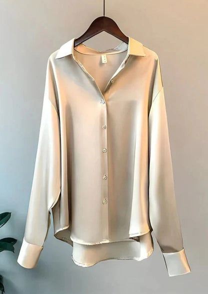 Damen Bluse mit klassischem Kragen und Knopfleiste – Zeitlose Bluse für Alltag und Büro