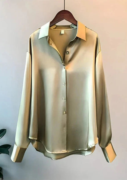 Damen Bluse mit klassischem Kragen und Knopfleiste – Zeitlose Bluse für Alltag und Büro