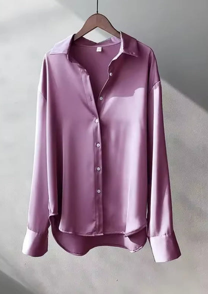 Damen Bluse mit klassischem Kragen und Knopfleiste – Zeitlose Bluse für Alltag und Büro