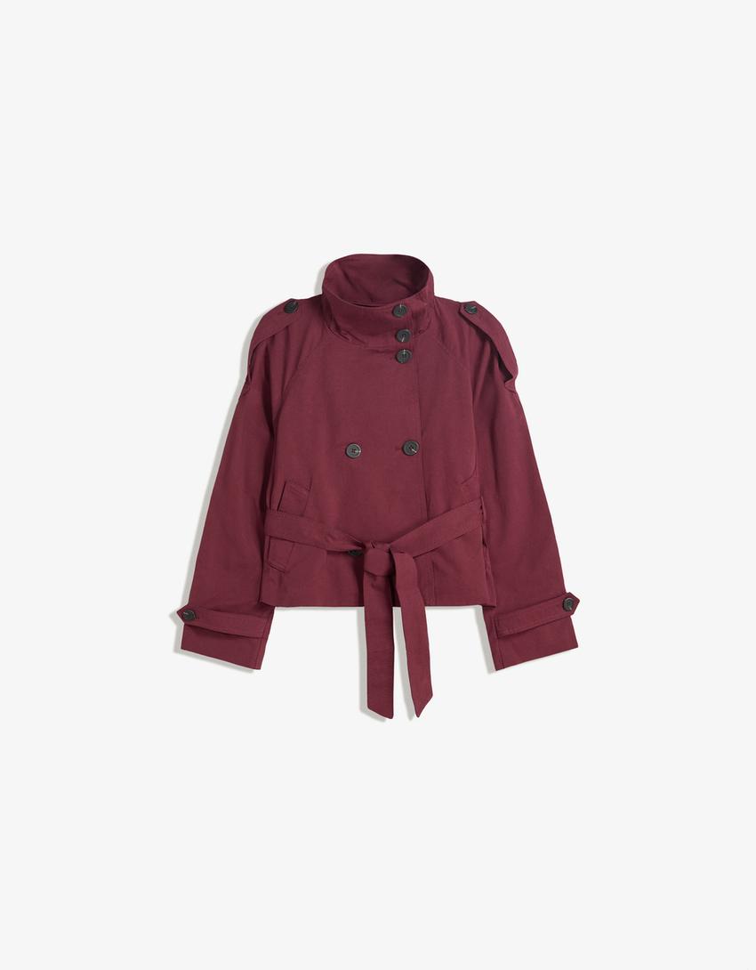 Kurztrenchcoat Damen mit Taillengürtel | Eleganter Übergangsstyle für City & Office