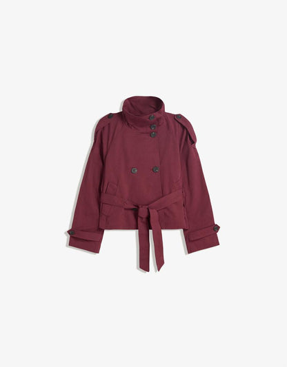 Kurztrenchcoat Damen mit Taillengürtel | Eleganter Übergangsstyle für City & Office