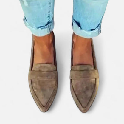 Damen Retro Loafers | Elegante Spitzschuh-Slipper für Alltag & Büro