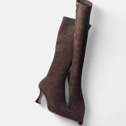 Overknee-Stiefel aus Wildleder mit hohem Absatz | Eleganz für jeden Schritt