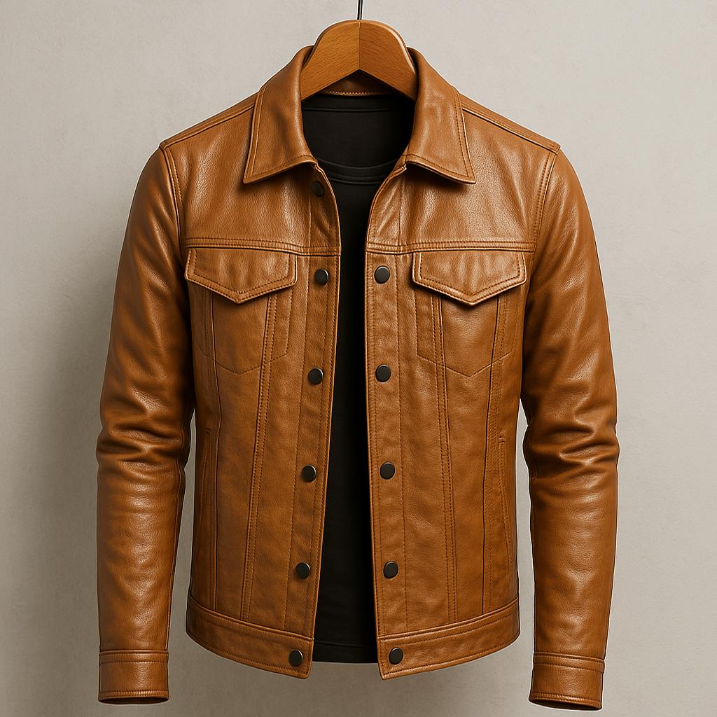 Herren Kunstlederjacke | Klassischer Stil mit maskulinem Charme