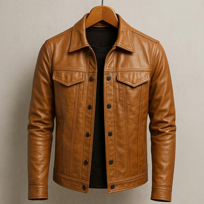 Herren Kunstlederjacke | Klassischer Stil mit maskulinem Charme