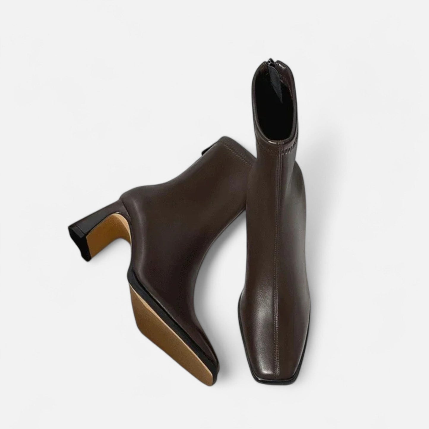 Vintage Stiefeletten mit quadratischer Spitze | Damen, stilvoll & wärmend
