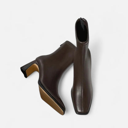 Vintage Stiefeletten mit quadratischer Spitze | Damen, stilvoll & wärmend