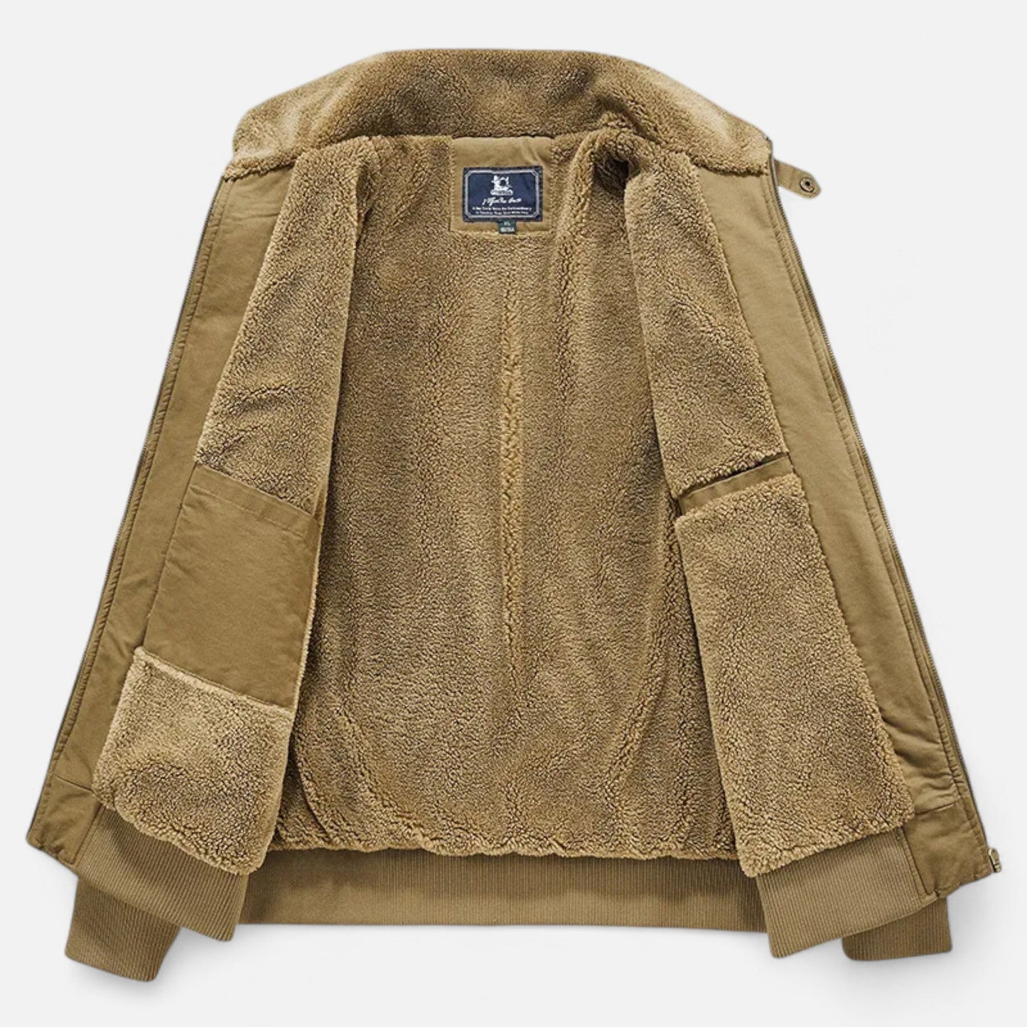 Wolfgang | Herren Casual Jacke mit Fleece-Futter – Stehkragen, Reißverschluss & Rippbündchen für Alltag & Freizeit
