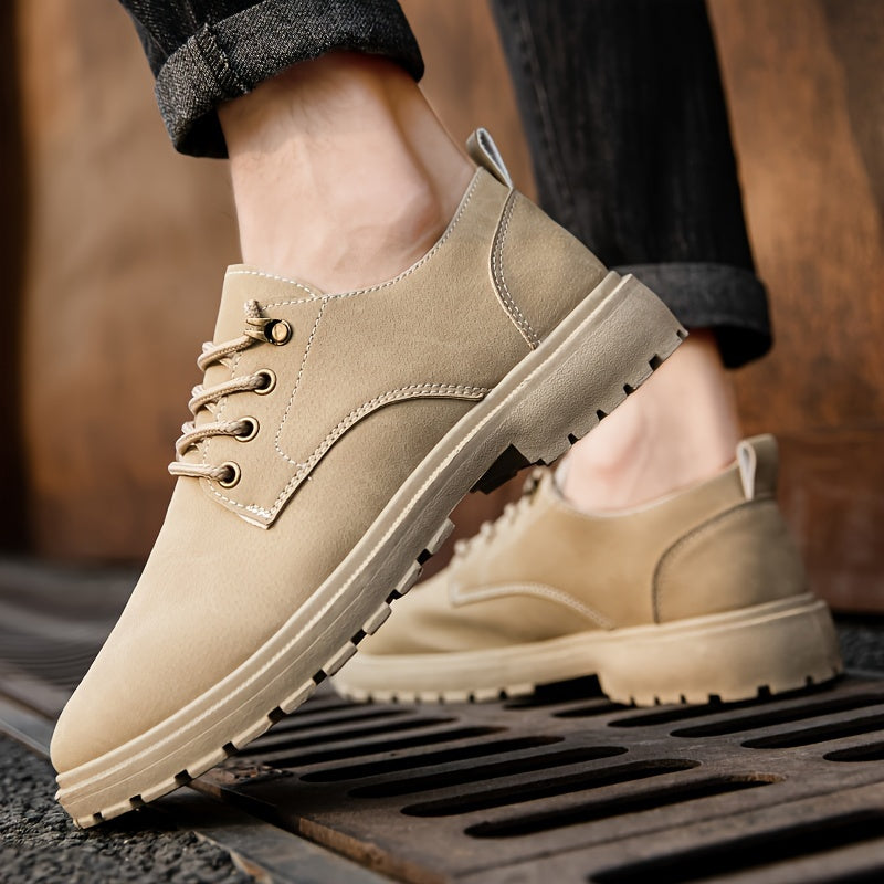 Holger | Herren Bequeme Schnürschuhe – Elegantes Design in Einfarbigem Look