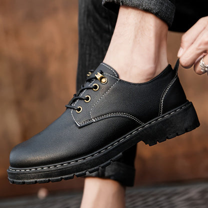 Holger | Herren Bequeme Schnürschuhe – Elegantes Design in Einfarbigem Look