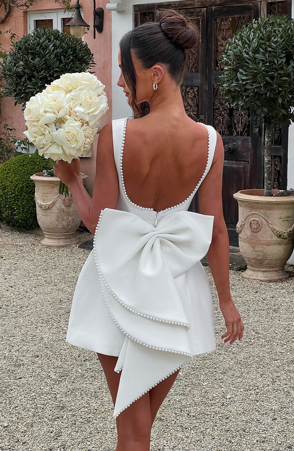 Elegantes Damen Cocktailkleid – Rückenfrei mit Schleifendetail