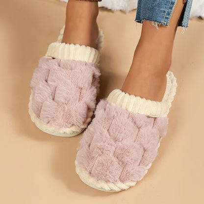 Sonnhild | Damen Flauschige Hausschuhe mit Geschlossener Zehenpartie und Weichem Plush-Futter