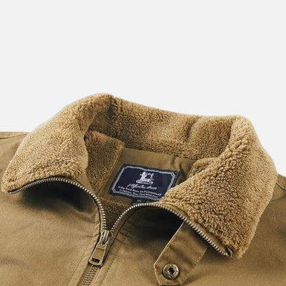 Wolfgang | Herren Casual Jacke mit Fleece-Futter – Stehkragen, Reißverschluss & Rippbündchen für Alltag & Freizeit