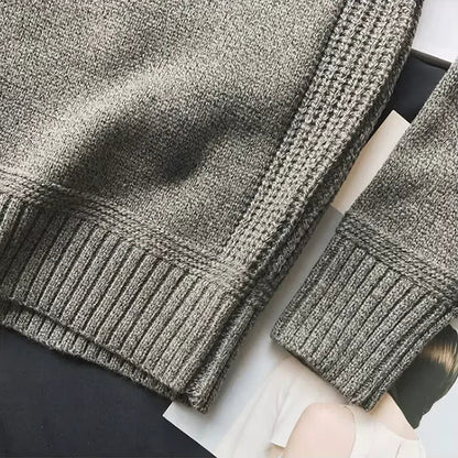 Herren Strickpullover mit Ellbogenpatches | Klassischer Retro-Look & Wärme