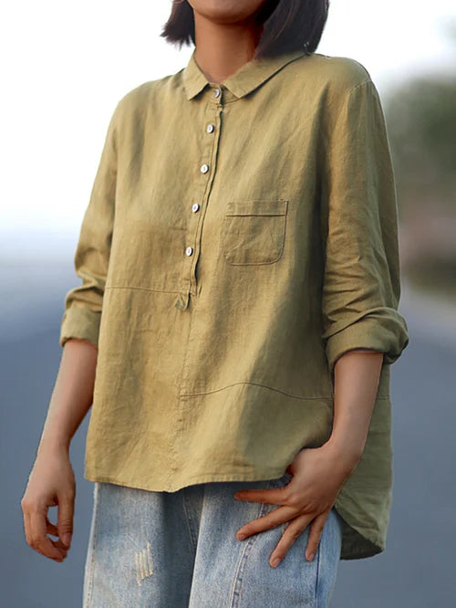 Damen Bluse mit Knopfleiste – Eleganter Stil & Vielseitiger Komfort