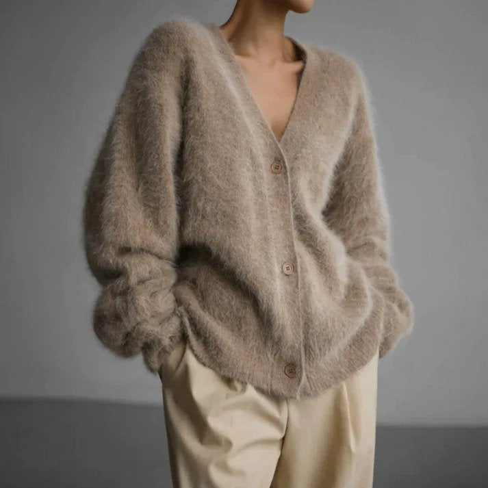 Winter Warme Strickjacke Damen | Kuscheliger Langarm Cardigan für kalte Tage