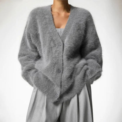 Winter Warme Strickjacke Damen | Kuscheliger Langarm Cardigan für kalte Tage