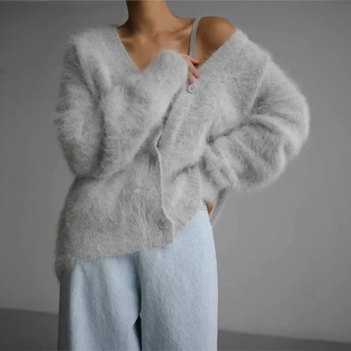 Winter Warme Strickjacke Damen | Kuscheliger Langarm Cardigan für kalte Tage