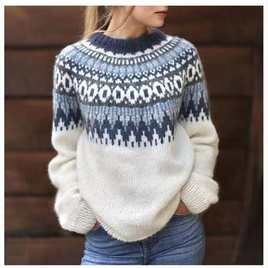 Warmer Strickpullover Damen | klassischer Rundhals für winterliche Eleganz