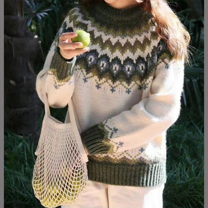 Warmer Strickpullover Damen | klassischer Rundhals für winterliche Eleganz