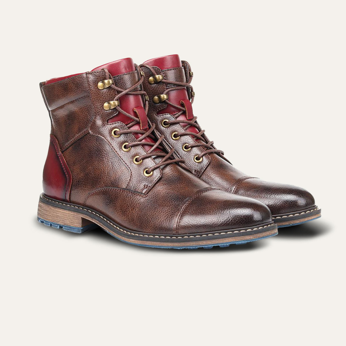 Herren Vintage Lederstiefeletten | Robuste Alltagsschuhe aus Echtleder